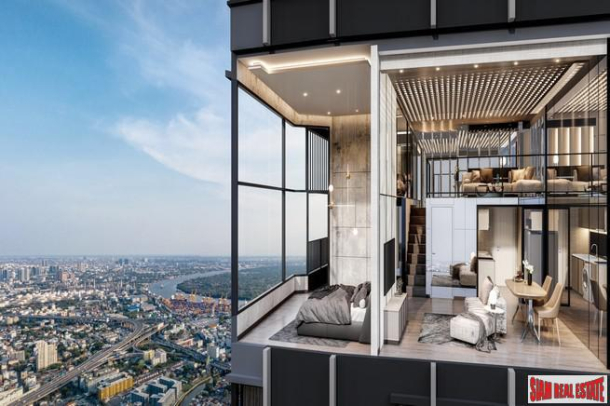 New High-Rise of Loft Duplex Smart Home Condos by BTS Phra Khanong at Rama 4 Road with City and Chao Phraya River Views - 1 Bed Units- Last 4 Units Back to Market!-2
