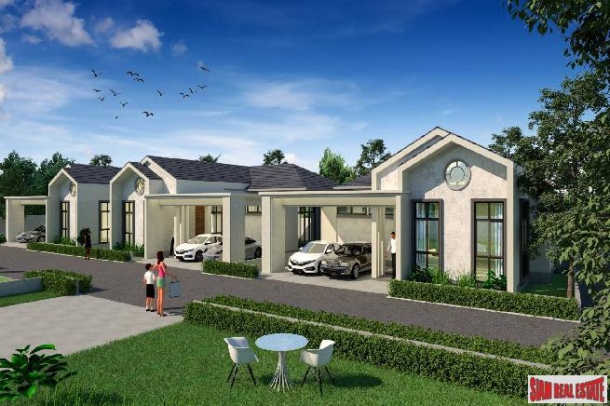 New Project of 3-5 Bed Single Storey Houses in Secure Estate 3 mins to Mapprachan Lake, East Pattaya-9