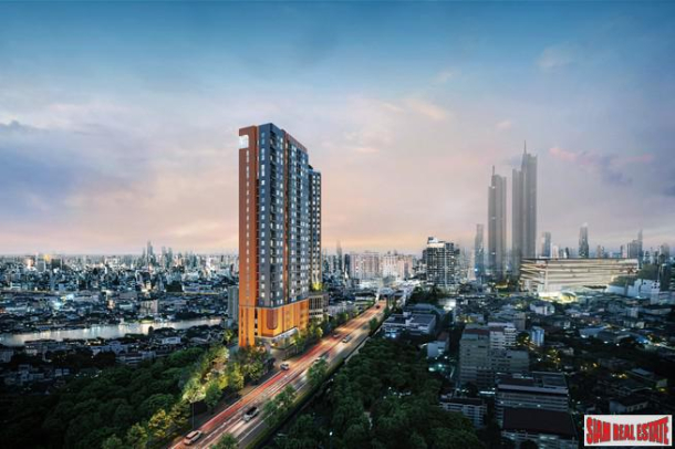 Pre-Sale of New High Rise with River and City Views Close to BTS and Icon Siam by Thailand Leading Developers - 1 Bed Units-2